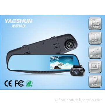 Back Box Car DVR Camera Recorder 2 ChannelS HD 1080P , 120